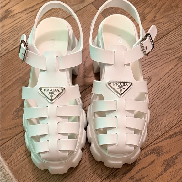 Prada Shoes - Prada White Chunky Jelly Fisherman Sandals